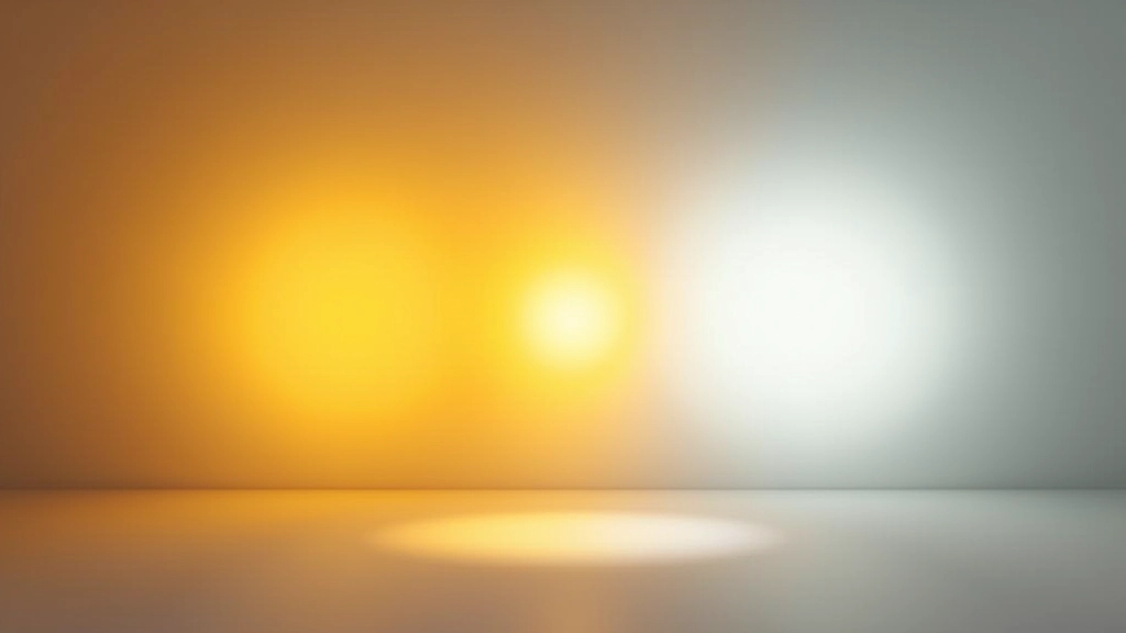Scala di temperature colore Kelvin da 2700K giallo caldo a 5000K bianco freddo, confronto visivo delle diverse tonalità di luce